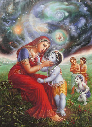 Шри Кришна с матерью Яшодой